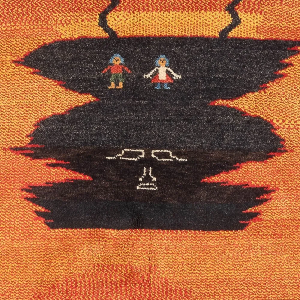 Gabbeh Teppich - Perser - 196 x 150 cm - mehrfarbig