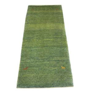 Gabbeh Teppich - Perser 233 x 84 cm - grün