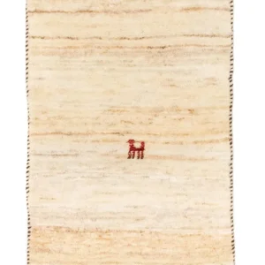 Gabbeh Teppich - Perser 60 x 40 cm - beige