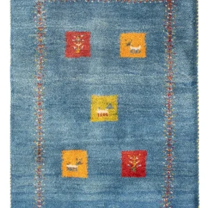 Gabbeh Teppich - Perser - 87 x 59 cm - mehrfarbig