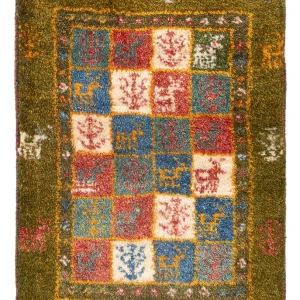 Gabbeh Teppich - Perser - 60 x 40 cm - mehrfarbig