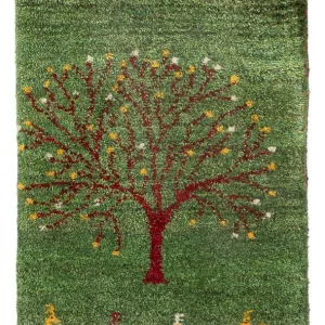 Gabbeh Teppich - Perser - 60 x 40 cm - mehrfarbig