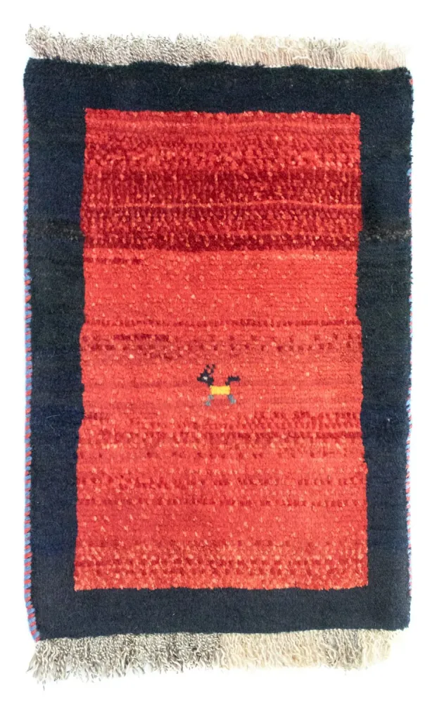 Gabbeh Teppich - Perser 60 x 40 cm - orange