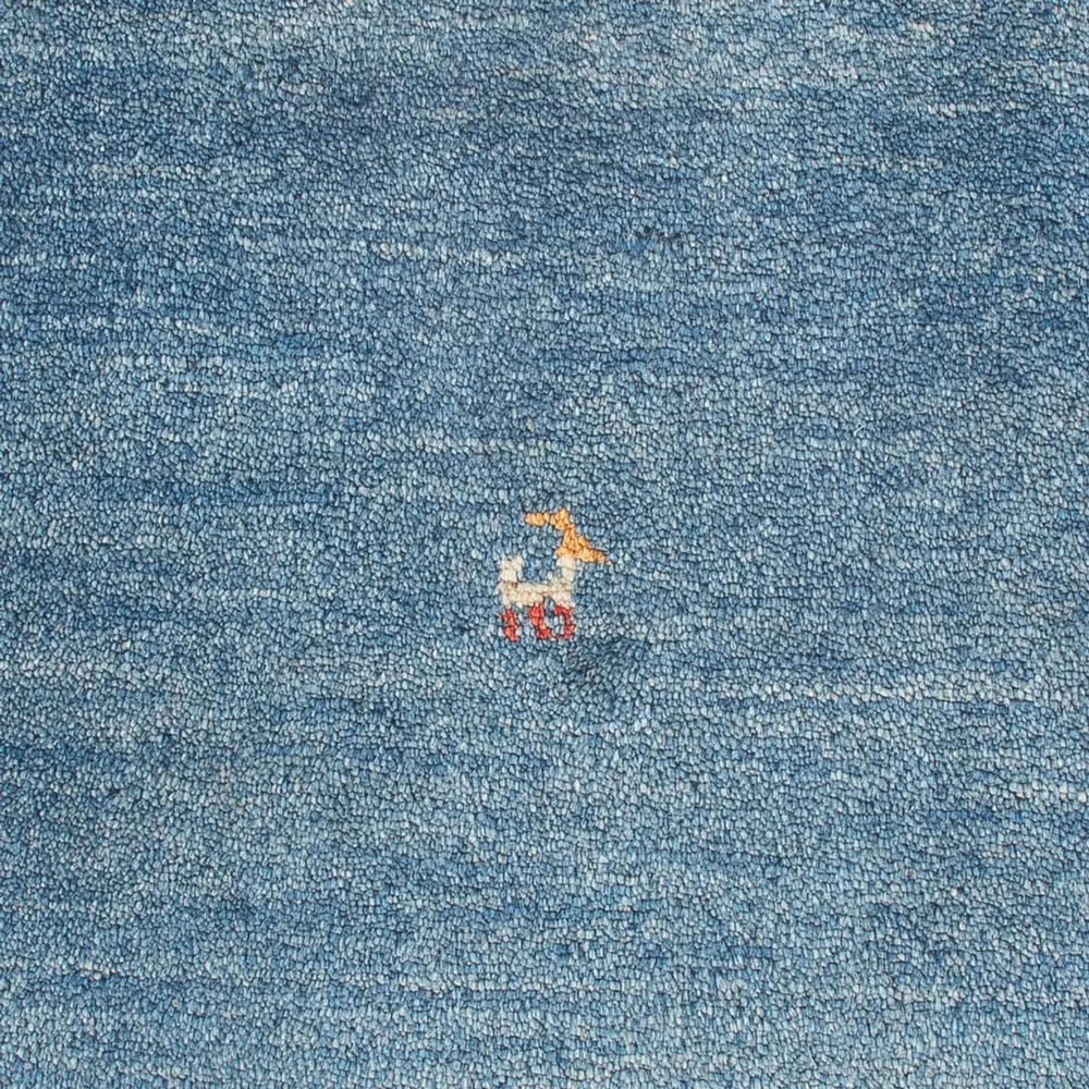 Gabbeh Teppich - Perser - 84 x 60 cm - seeblau