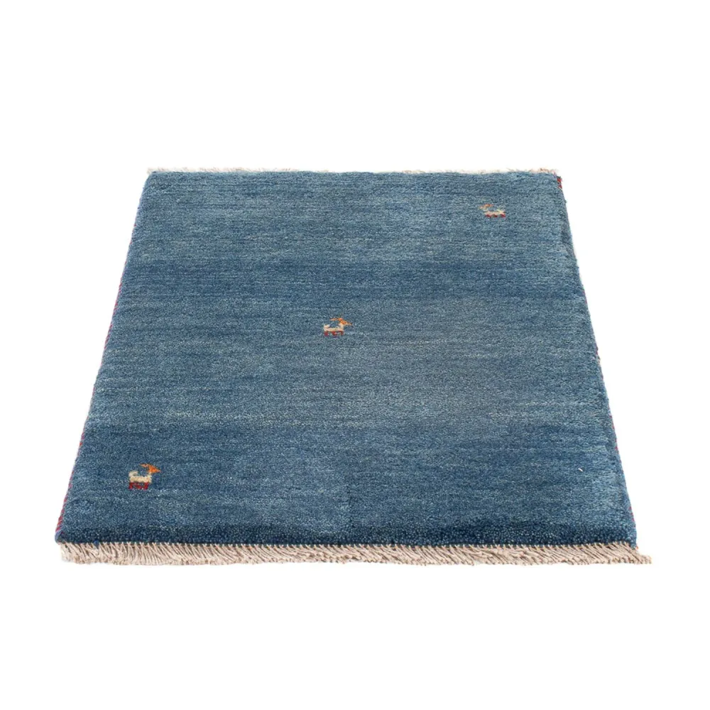 Gabbeh Teppich - Perser - 84 x 60 cm - seeblau