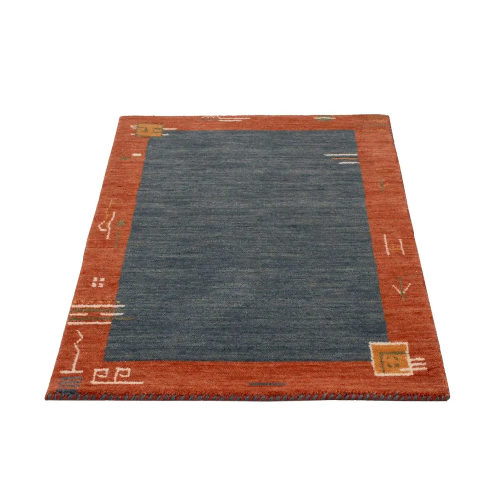 Gabbeh Teppich - Softy - 90 x 60 cm - blau