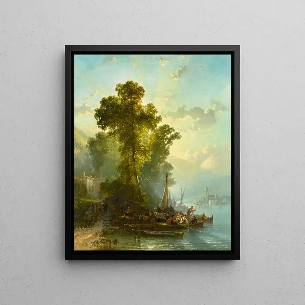 Gemälde Abenddämmerung Maggiore - Alfred Eduard Agenor de Bylandt