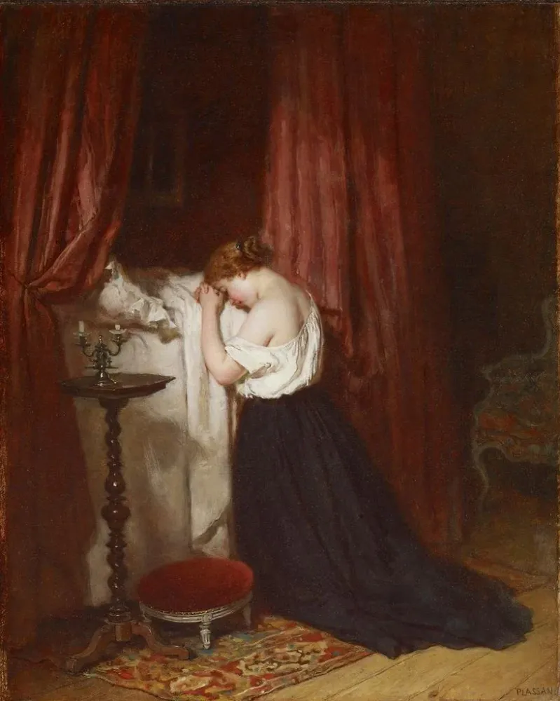 Gemälde Abendgebet - Antoine-Émile Plassan | Kunstdruck