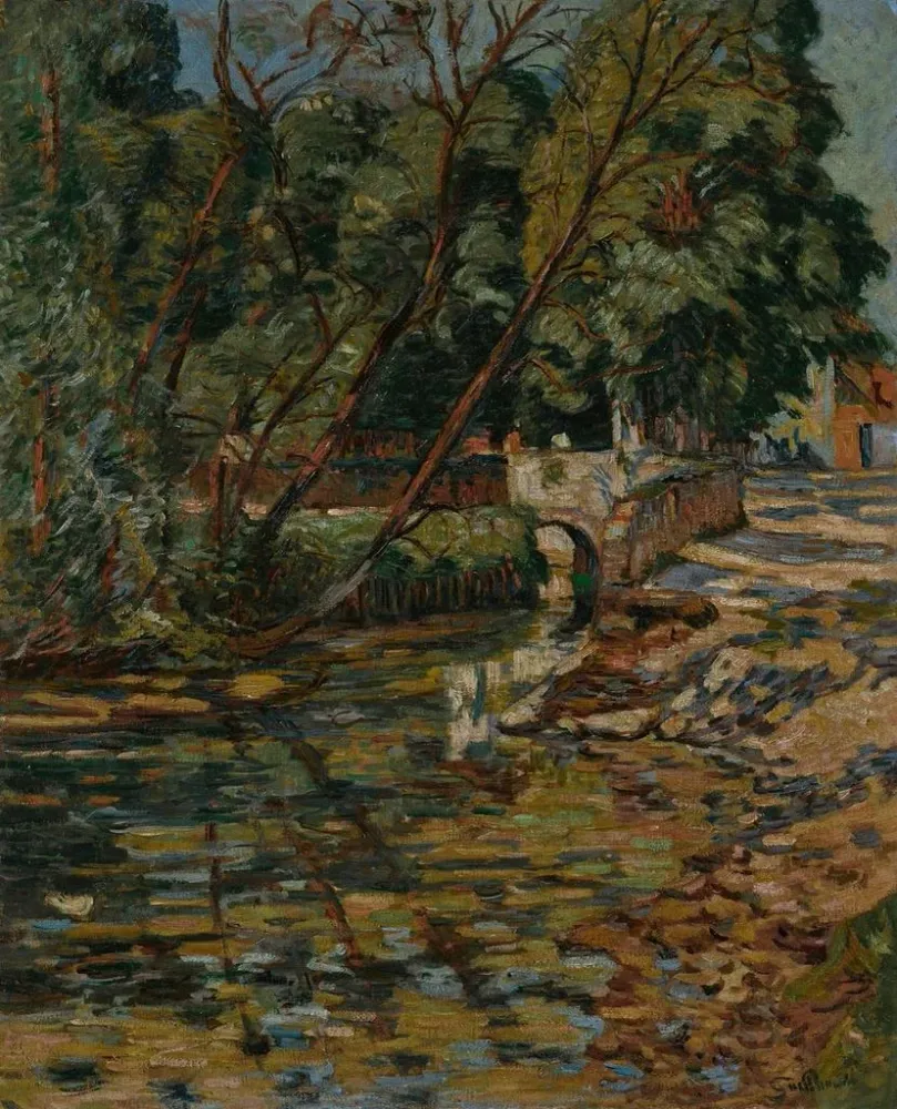 Gemälde Abreuvoir à Épinay - le - Breuil - Armand Guillaumin