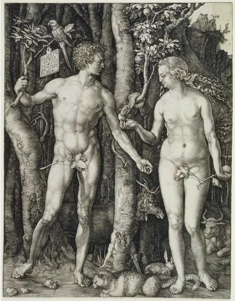 Gemälde Adam und Eva Der Sündenfall des Menschen - Albrecht Dürer