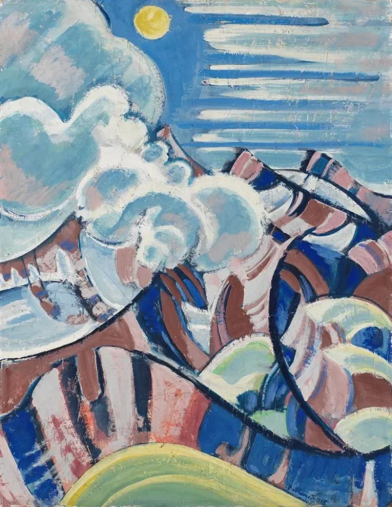 Gemälde Ansicht auf das Gental - August Babberger | Kunstdruck