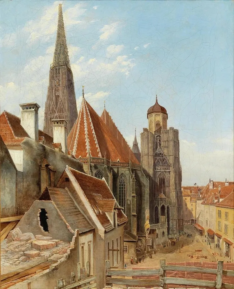 Gemälde Ansicht der Kathedrale Saint-Étienne - Anonym | Kunstdruck