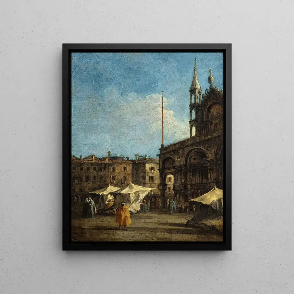 Gemälde Ansicht des Markusplatzes Venedig - Francesco Guardi | Kunstdruck