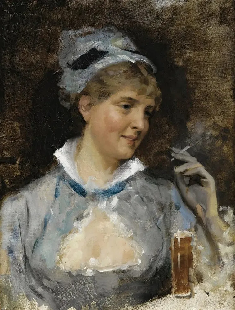 Gemälde Am Bar - Albert Edelfelt | Kunstdruck