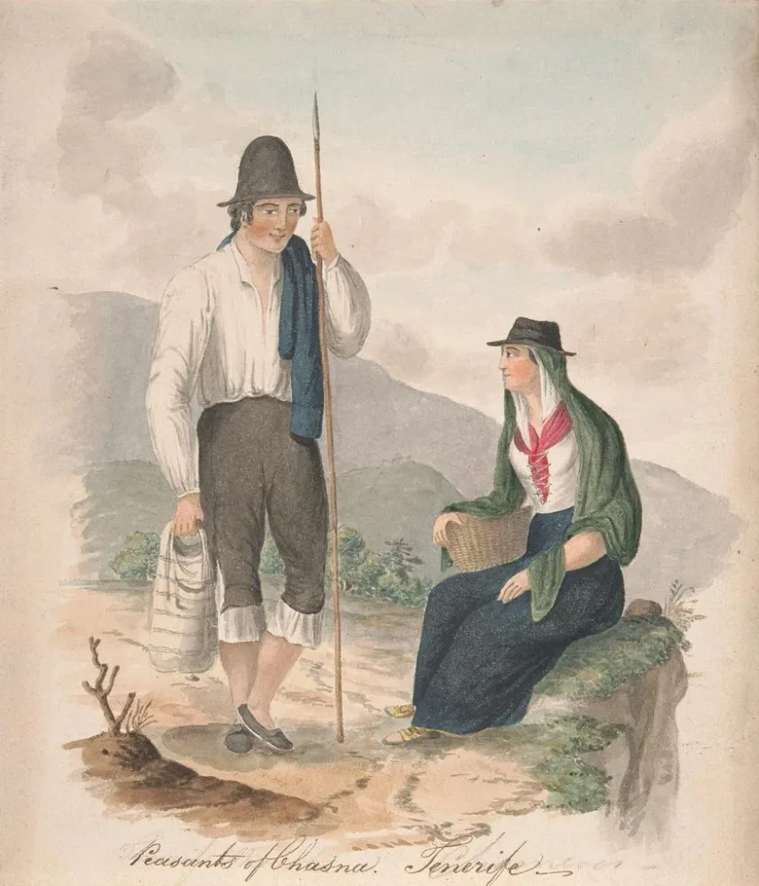 Gemälde Bauern von Chasna Teneriffa - Alfred Diston