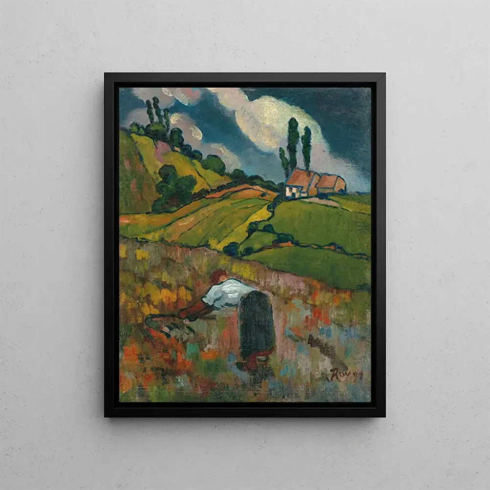 Gemälde Bauernbild bei der Ernte - Louis Roy | Kunstdruck