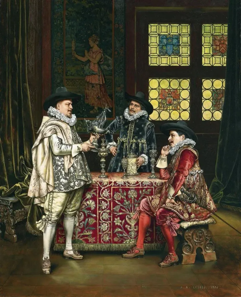 Gemälde Bei den Goldschmieden - Adolphe Alexandre Lesrel | Kunstdruck