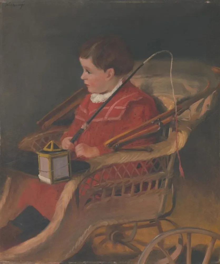 Gemälde Bild eines Jungen einer Cola - Alexander Kubnyi