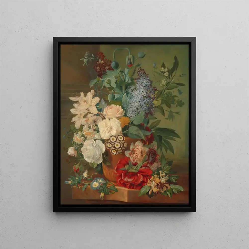 Gemälde Blumen einer Terrakottavase - Albertus Jonas Brandt | Kunstdruck