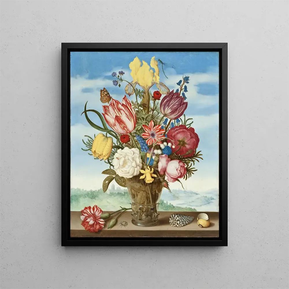 Gemälde Blumenstrauß auf einer Fensterbank - Ambrosius Bosschaert der Ältere | Kunstdruck