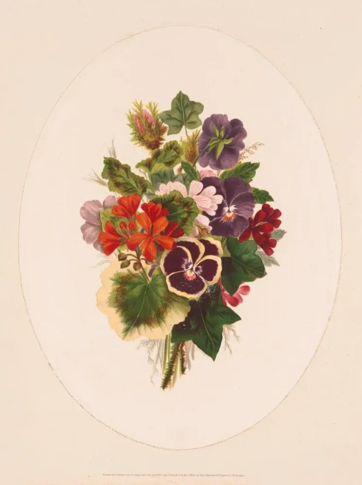 Gemälde Blumenstrauß - Louis Prang Co | Kunstdruck