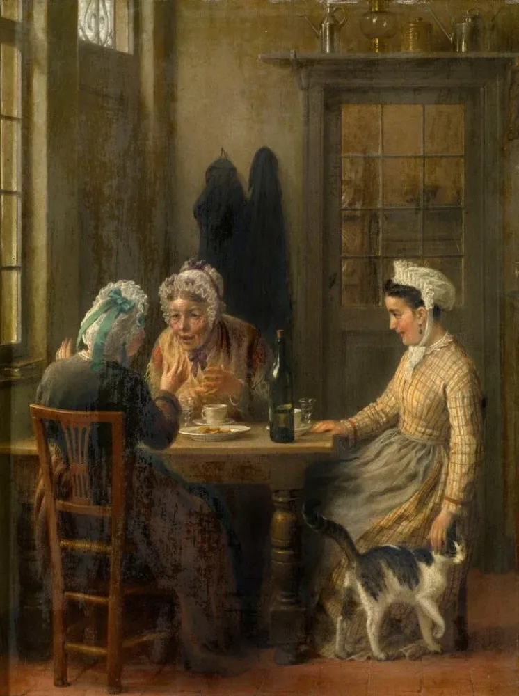 Gemälde Café de l'après-midi François - Antoine De Bruycker | Kunstdruck