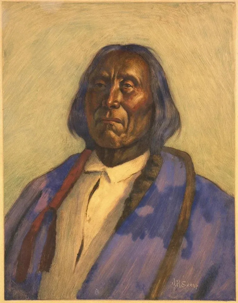 Gemälde Chef Red Cloud, Sioux - Joseph Henry Sharp | Kunstdruck