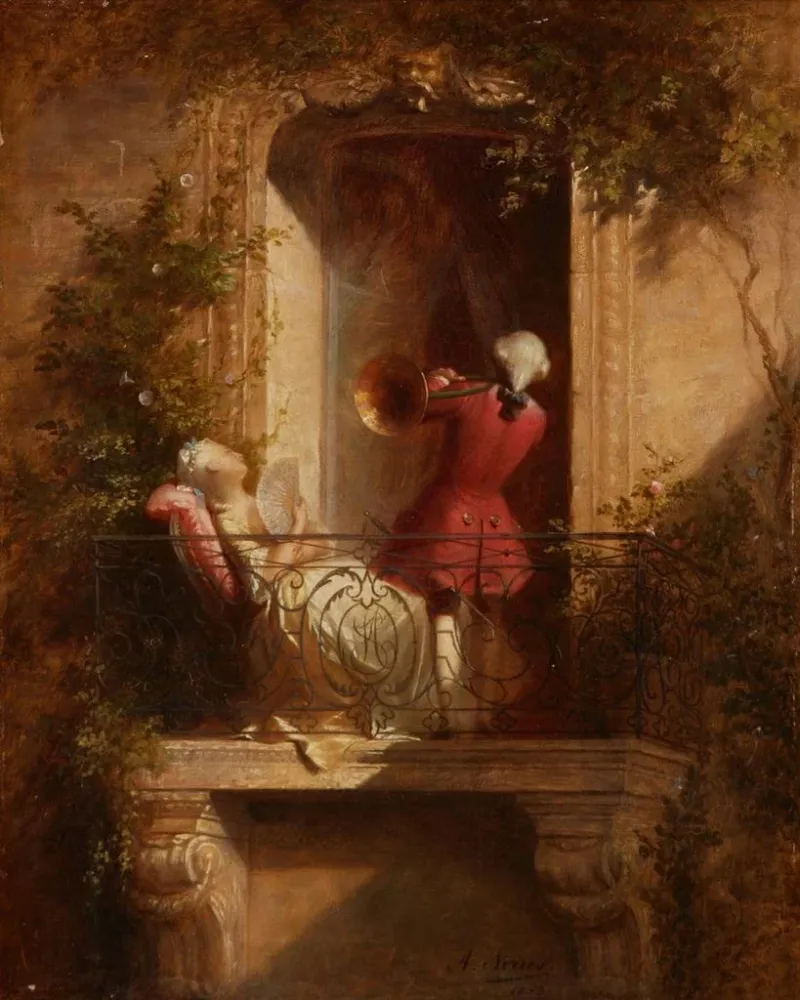 Gemälde Le concert - Auguste Serrure | Kunstdruck