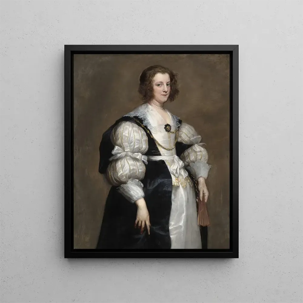 Gemälde Dame à l'éventail - Antoine van Dyck | Kunstdruck