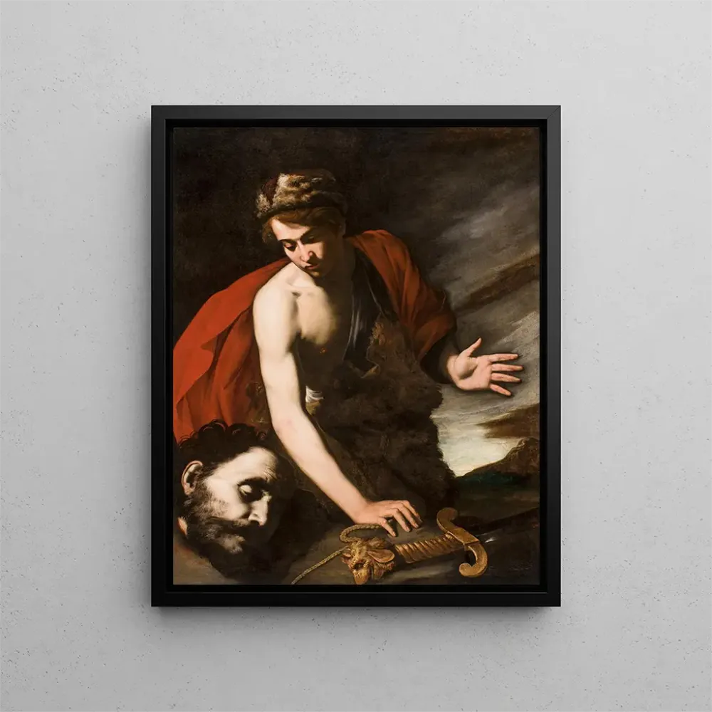 Gemälde David mit dem Kopf Goliaths - Antonio de Bellis | Kunstdruck