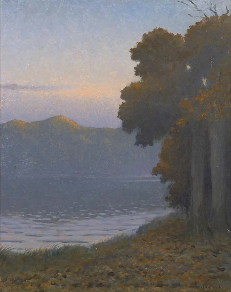 Gemälde Der Abend auf dem Teich - Alphonse Osbert | Kunstdruck