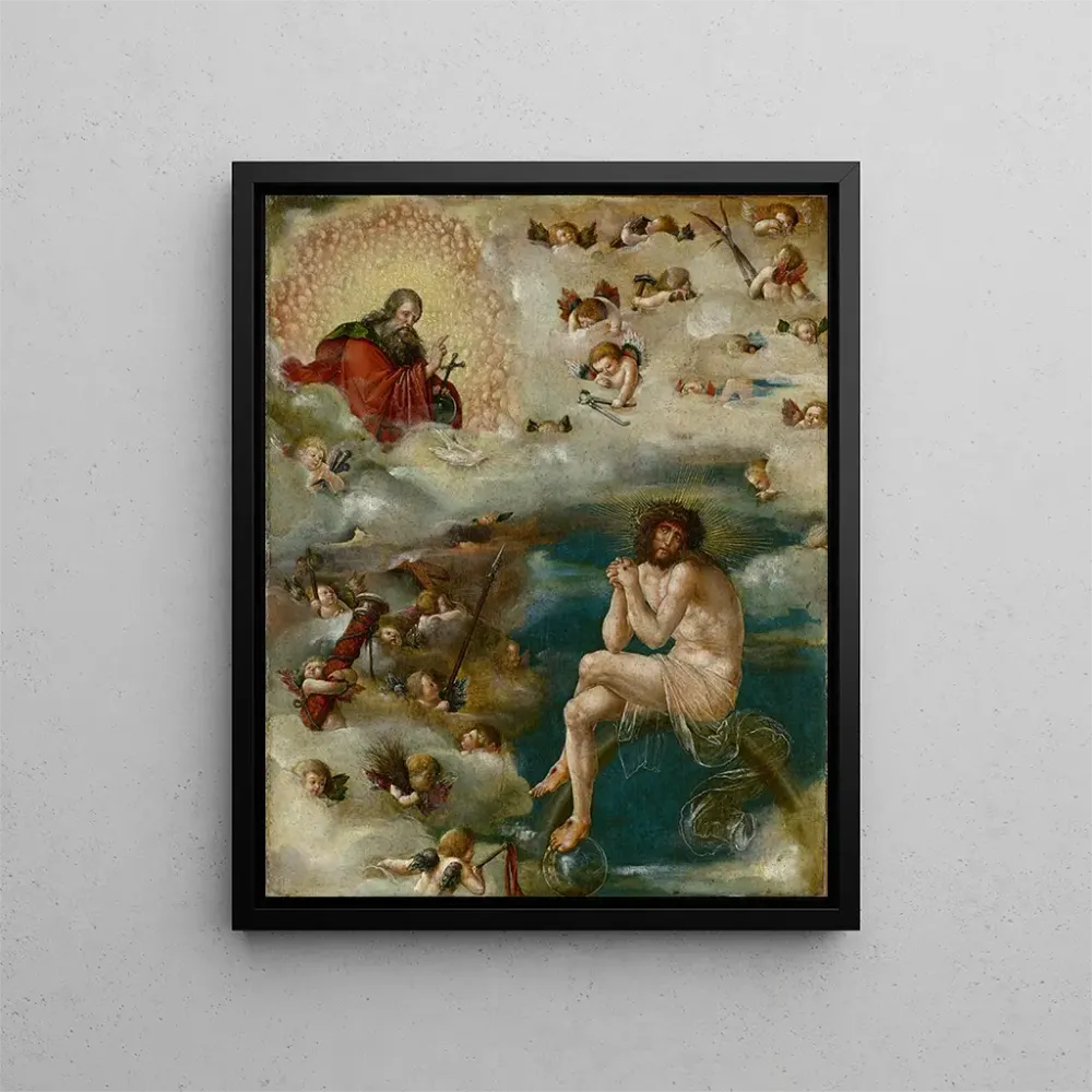 Gemälde Der Christus bittet bei Gott dem Vater - Ambrosius Holbein | Kunstdruck