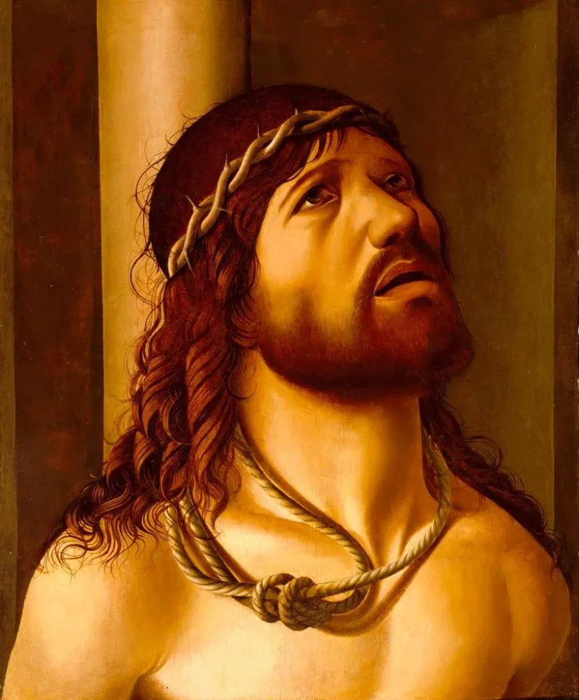 Gemälde Der Christus der Säule - Antonio de Saliba | Kunstdruck
