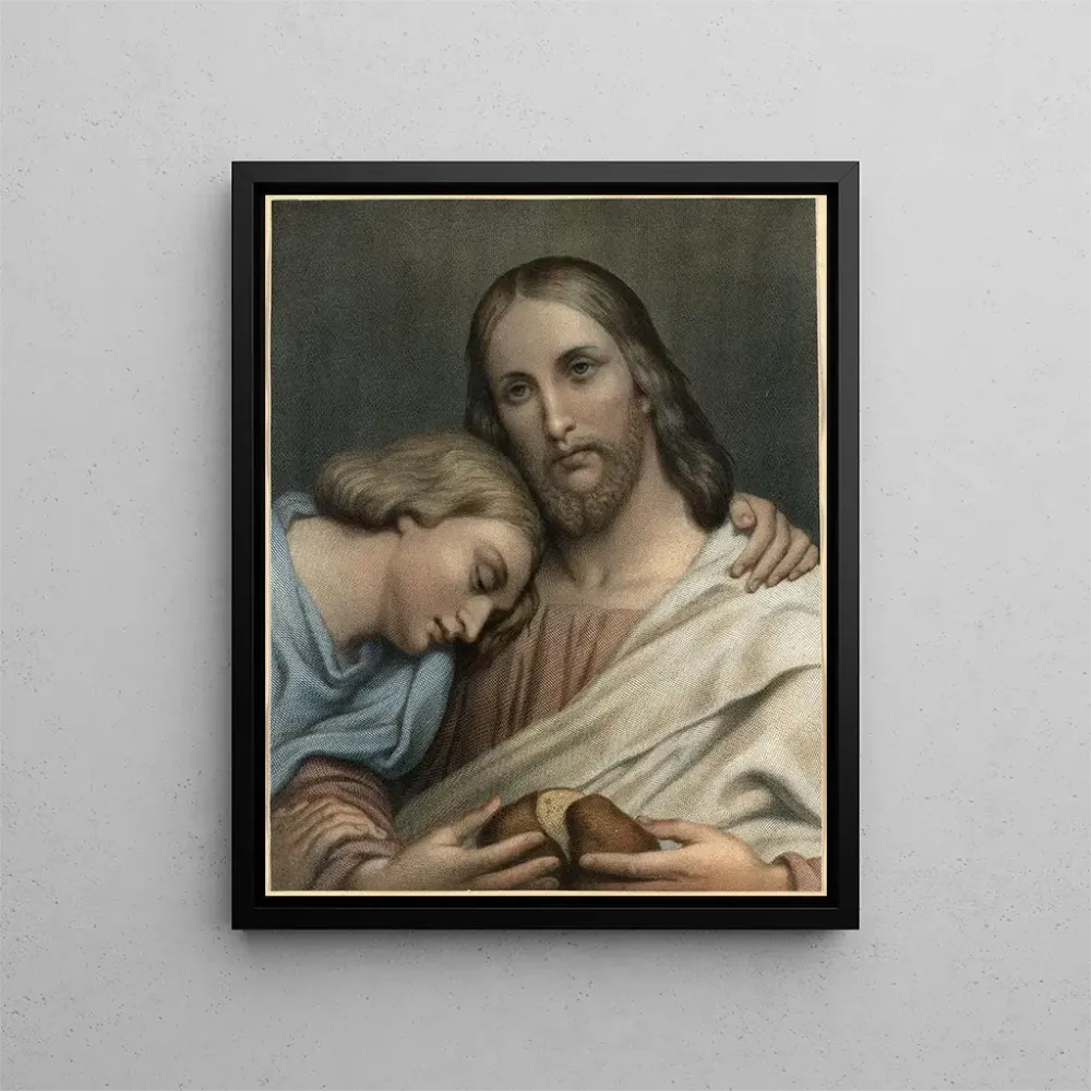 Gemälde Der Christus und Johannes - Ary Scheffer | Kunstdruck