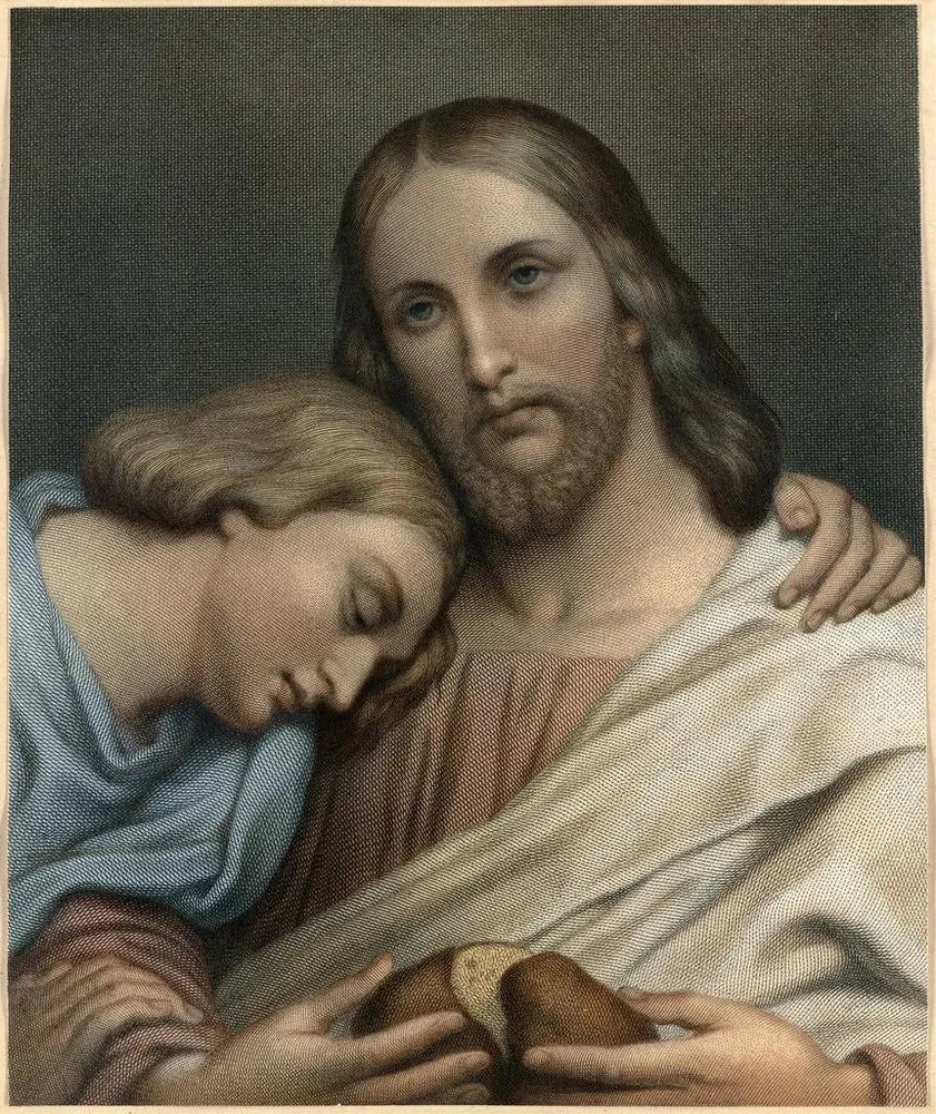 Gemälde Der Christus und Johannes - Ary Scheffer | Kunstdruck