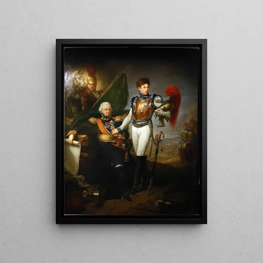 Gemälde Der General Lariboisière verabschiedet sich von seinem Sohn am Vorabend der Schlacht von Borodino 1791-1812 - Anto...