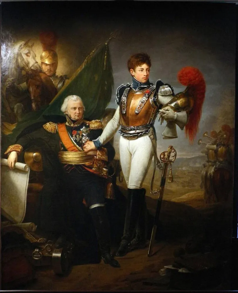 Gemälde Der General Lariboisière verabschiedet sich von seinem Sohn am Vorabend der Schlacht von Borodino 1791-1812 - Anto...