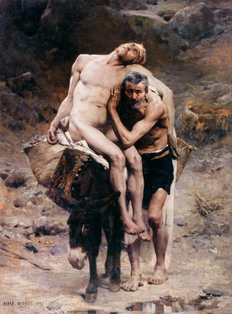 Gemälde Der gute Samariter - Aimé Morot | Kunstdruck