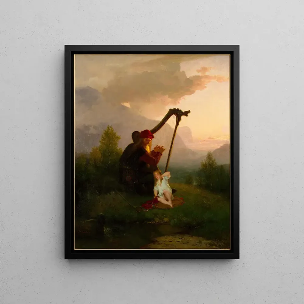 Gemälde Der König Heimer und Aslög - August Malmström