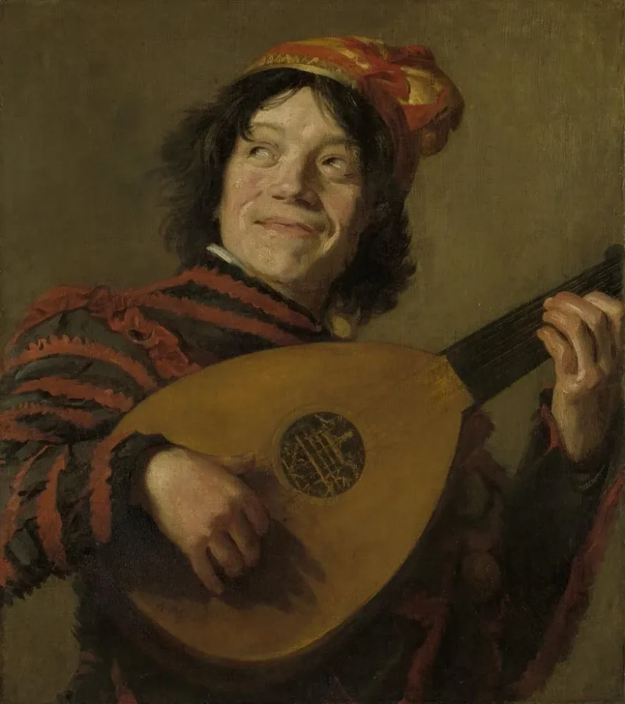 Gemälde Der Lautenspieler - Nach Frans Hals | Kunstdruck