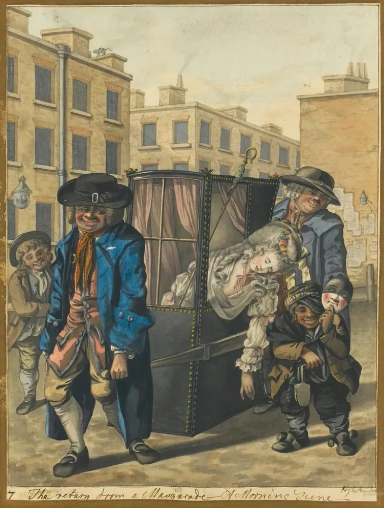 Gemälde Der Rückkehr des Maskenballs, eine morgendliche Szene - Robert Dighton | Kunstdruck