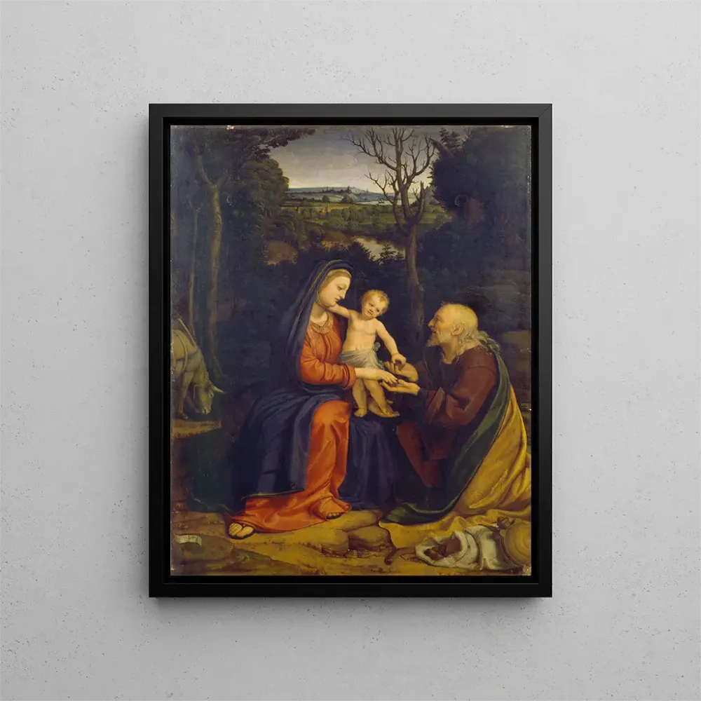 Gemälde Der Ruhezustand während der Flucht nach Ägypten - Andrea Solario | Kunstdruck