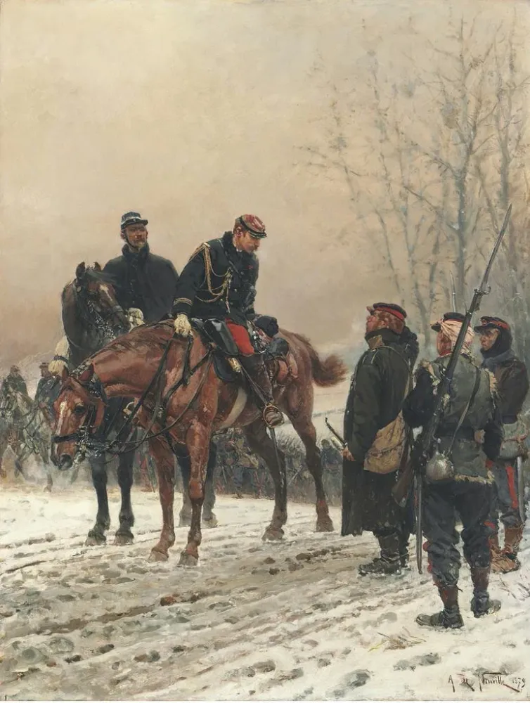 Gemälde Der Salut - Alphonse Marie de Neuville | Kunstdruck