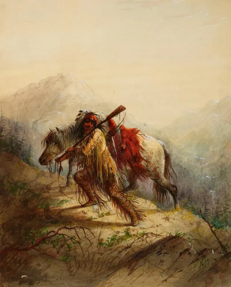 Gemälde Der Scalp-Lock - Alfred Jacob Miller | Kunstdruck