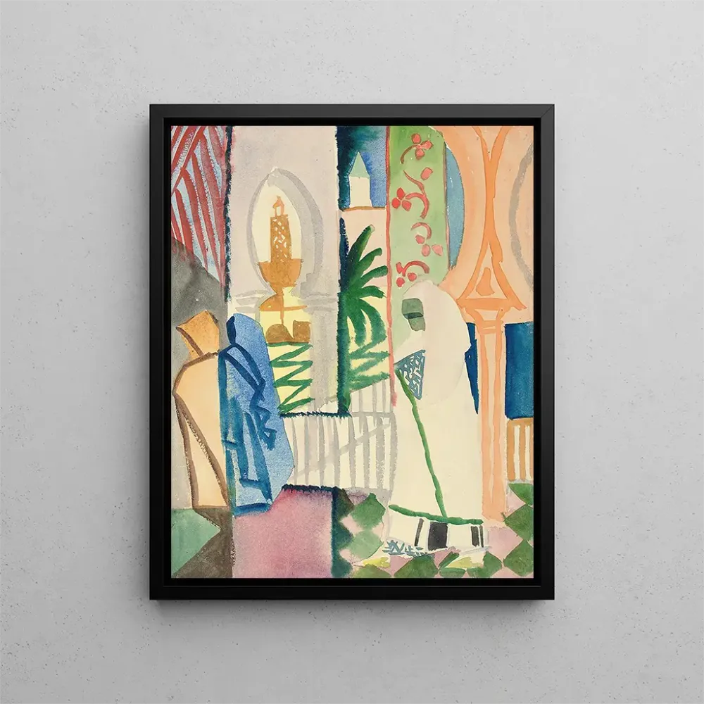 Gemälde der Tempelhalle - August Macke | Kunstdruck