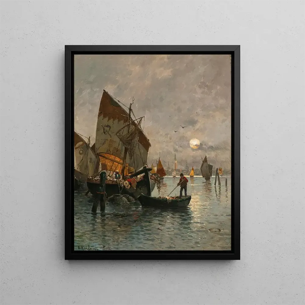 Gemälde der venezianischen Lagune - Adolf Kaufmann | Kunstdruck