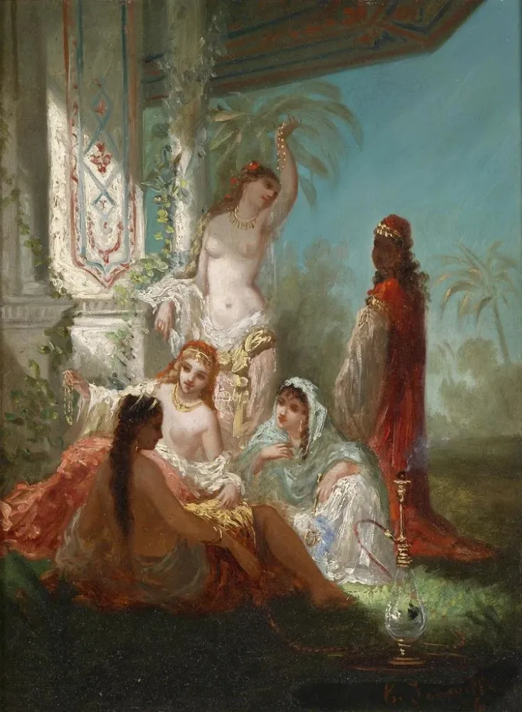 Gemälde Die bevorzugten Ehefrauen des Sultans - Antoine Victor Edmond Joinville | Kunstdruck