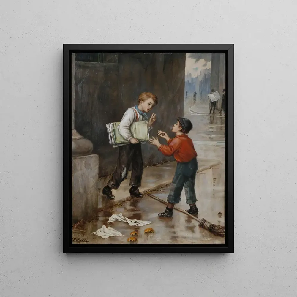 Gemälde Die Chance einem Moment - Augustus Edwin Mulready | Kunstdruck