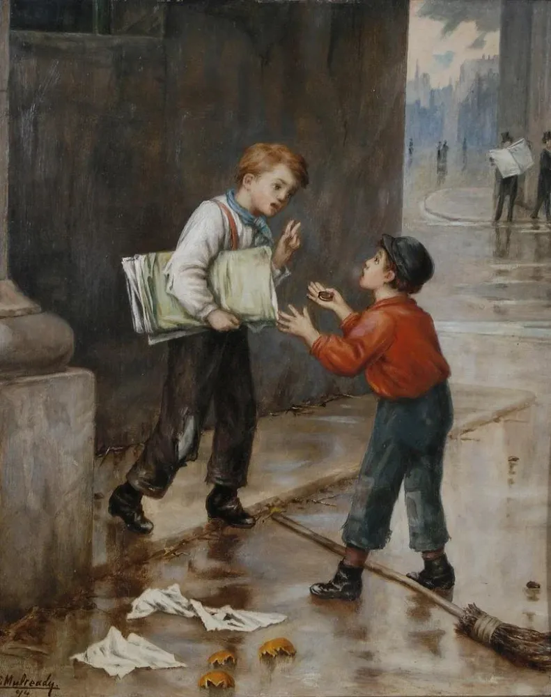 Gemälde Die Chance einem Moment - Augustus Edwin Mulready | Kunstdruck