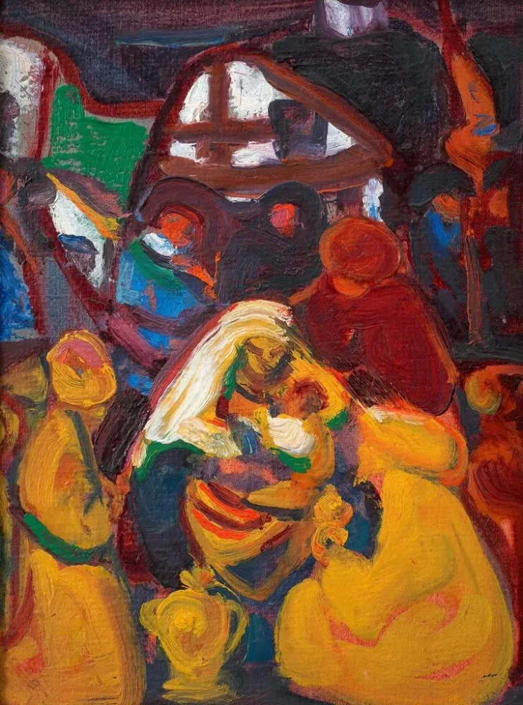 Gemälde Die drei Könige - Adolf Hölzel | Kunstdruck